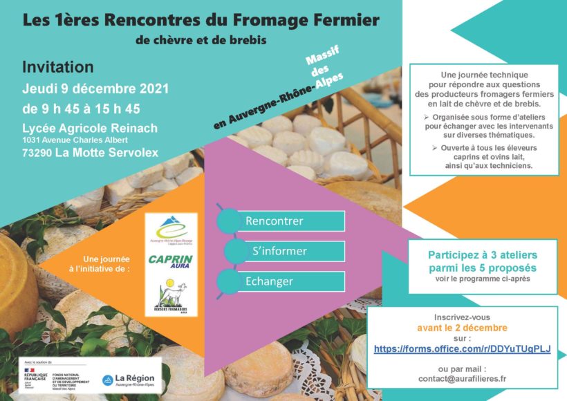 9 décembre 2021 : Rencontres du Fromage Fermier en Savoie 9 décembre 2021 : Rencontres du Fromage Fermier en Savoie