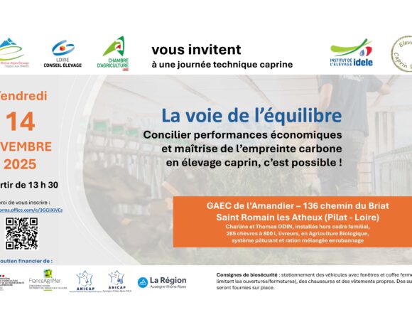 14 novembre 2025 : Journée technique caprine “La voie de l’équilibre”