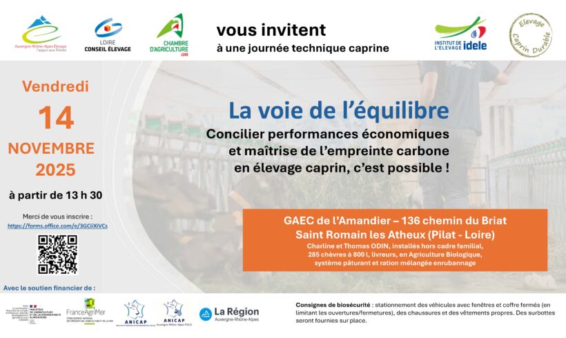 14 novembre 2025 : Journée technique caprine “La voie de l’équilibre”